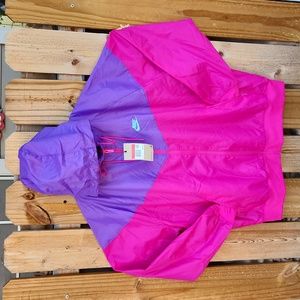 Pink and purple hoodie windbreaker